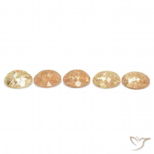 Pedras preciosas de Pedra do Sol Laranja claro natural de 22.26 ct, oval, Transparente