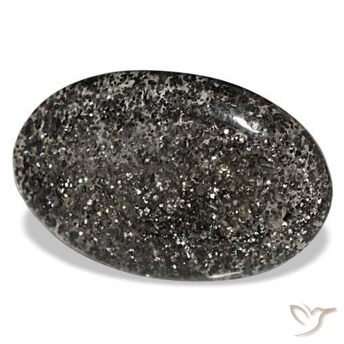 Pedra do sol preto natural 25,54ct, corte oval, translúcido