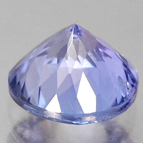 Tanzanita azul natural 0,75ct, corte redondo, VS