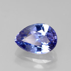 Tanzanita azul natural 1,67ct, formato de pêra, VVS-VS