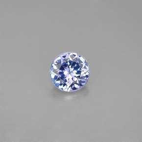Tanzanita azul violeta natural 0,82ct, corte redondo, VS