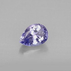 Tanzanita violeta natural 1,24ct, formato de pêra, VS