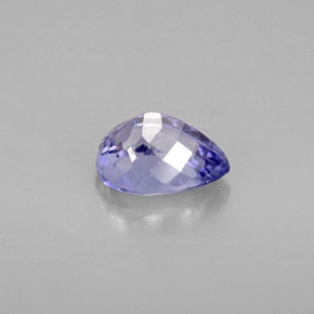Tanzanita violeta natural 1,24ct, formato de pêra, VS