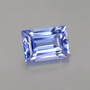 Tanzanita azul natural 1,61ct, baguete, VS