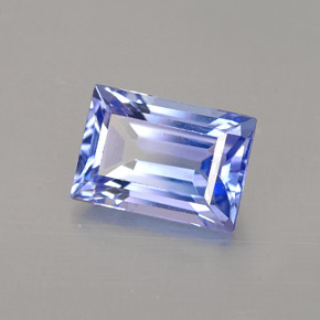 Tanzanita azul natural 1,61ct, baguete, VS