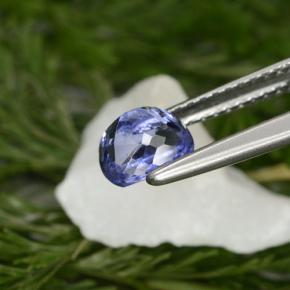 Tanzanita azul natural 1,13ct, almofada cortada, VVS