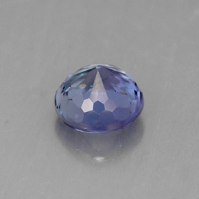 Tanzanita azul natural 1,50ct, corte redondo, VVS-VS