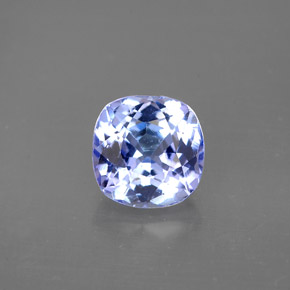 Tanzanita azul natural 1,48ct, almofada cortada, VS