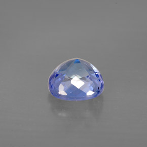Tanzanita azul natural 1,48ct, almofada cortada, VS