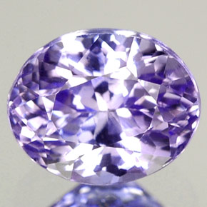 Tanzanita azul natural 1,67ct, corte oval, VVS-VS