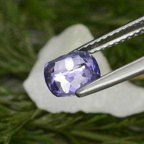 Tanzanita azul natural 1,46ct, almofada cortada, VVS-VS