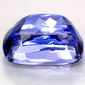Tanzanita azul natural 3,07ct, almofada cortada, IF