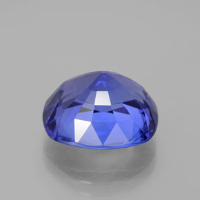 Tanzanita azul natural 10,76ct, almofada cortada, VVS