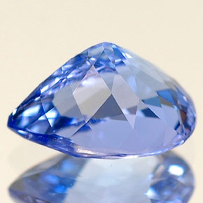 Tanzanita azul natural 1,31ct, formato de pêra, VVS-VS