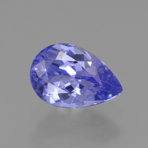 Tanzanita azul natural 0,87ct, formato de pêra, VVS