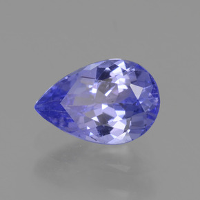Tanzanita azul natural 0,87ct, formato de pêra, VVS