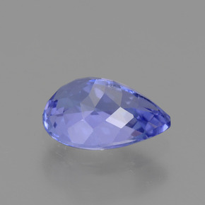 Tanzanita azul natural 0,87ct, formato de pêra, VVS