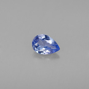 Tanzanita Violeta Azul Natural 0.26ct, Formato de pêra, VVS-VS