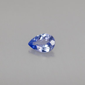 Tanzanita Violeta Azul Natural 0.26ct, Formato de pêra, VVS-VS