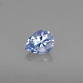 Tanzanita azul natural 0,52ct, formato de pêra, VVS