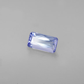 Tanzanita azul natural 0,74ct, corte esmeralda, VVS