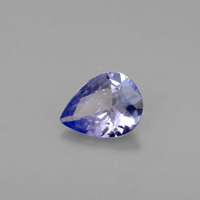 Tanzanita azul natural 0,24ct, formato de pêra, VVS