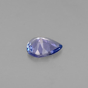 Tanzanita azul natural 0,24ct, formato de pêra, VVS