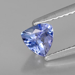 Tanzanita azul natural 0,44ct, trillion, VVS-VS