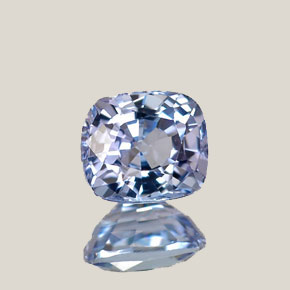 Tanzanita azul natural 0,80ct, almofada cortada, VVS