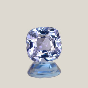 Tanzanita azul natural 0,70ct, almofada cortada, VVS