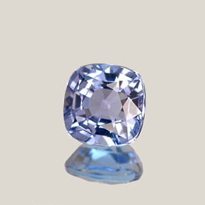Tanzanita azul natural 0,70ct, almofada cortada, VVS