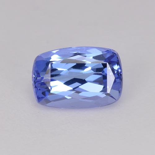 Tanzanita azul natural 0,99ct, almofada cortada, VVS-VS