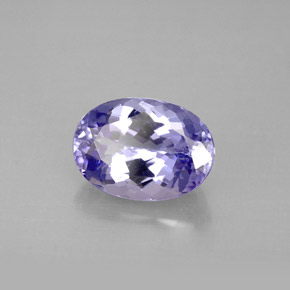 Tanzanita violeta natural 2,46ct, corte oval, VS