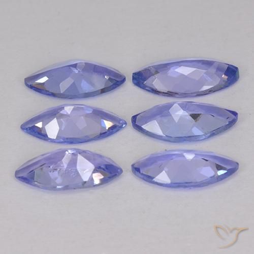 Pedras preciosas de Tanzanita Violeta Azul natural de 2.04 ct, Marquesa, VVS-VS