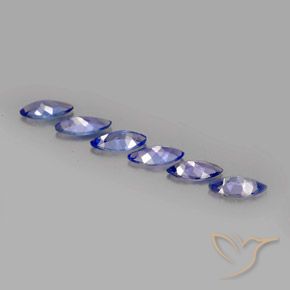 Pedras preciosas de Tanzanita Azul Violeta Intenso natural de 1.90 ct, Marquesa, VVS-VS