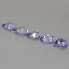 Pedras preciosas de tanzanita violeta natural de  ct, formato de pêra, VVS-VS