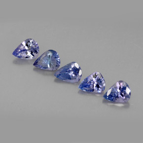 Pedras preciosas de tanzanita violeta natural de  ct, formato de pêra, VVS-VS