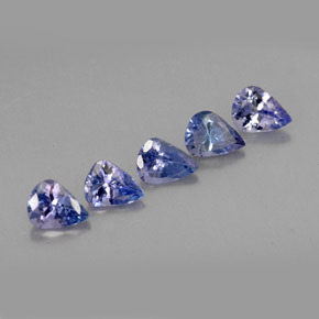 Pedras preciosas de tanzanita violeta natural de  ct, formato de pêra, VVS-VS