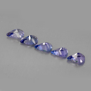 Pedras preciosas de tanzanita violeta natural de  ct, formato de pêra, VVS-VS