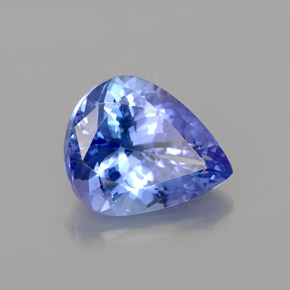 Tanzanita violeta natural 3,23ct, formato de pêra, VS