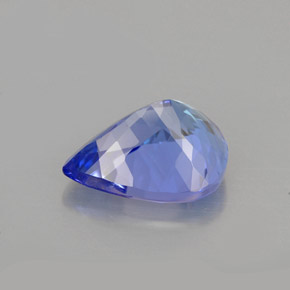 Tanzanita violeta natural 3,23ct, formato de pêra, VS