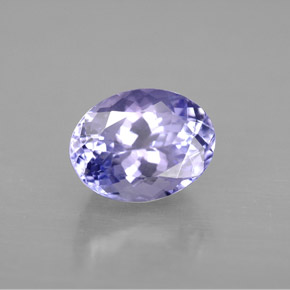 Tanzanita violeta natural 2,00ct, corte oval, VVS-VS