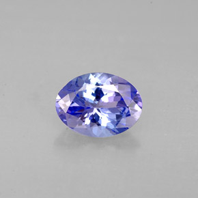 Tanzanita azul natural 1,00ct, corte oval, VVS-VS