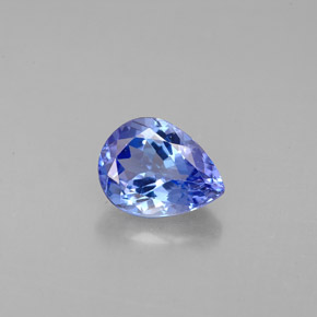 Tanzanita azul natural 1,39ct, formato de pêra, VVS-VS