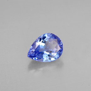 Tanzanita azul natural 1,39ct, formato de pêra, VVS-VS