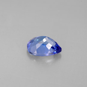 Tanzanita azul natural 1,39ct, formato de pêra, VVS-VS