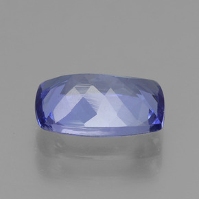 Tanzanita azul natural 1,78ct, almofada cortada, VVS-VS