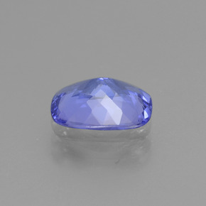 Tanzanita azul natural 1,25ct, almofada cortada, VS