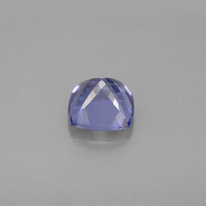 Tanzanita azul natural 1,46ct, almofada cortada, VS