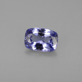 Tanzanita azul natural 1,01ct, almofada cortada, VVS-VS